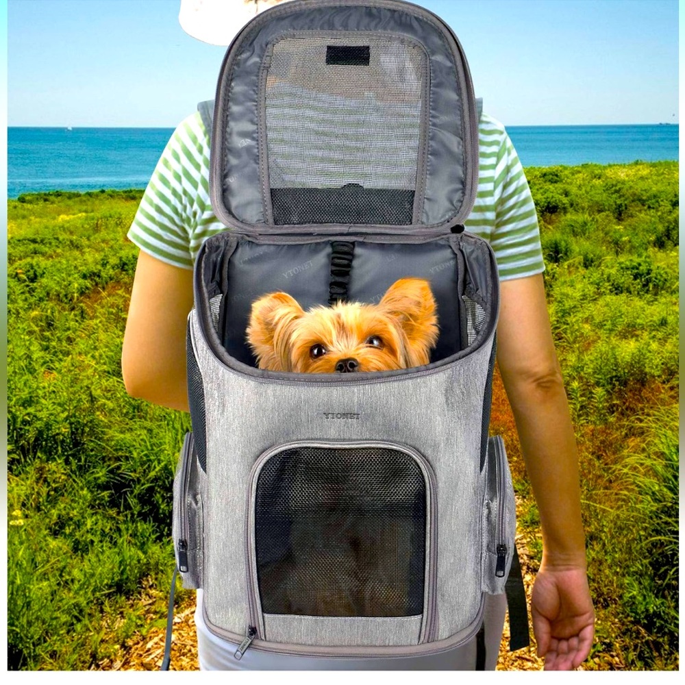 Ytonet Dog/Pet Backpack Carrier with Mesh for Small Dogs & Cats. New